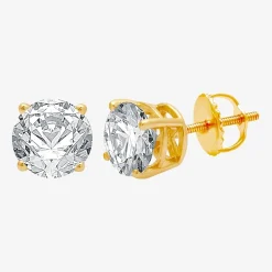 2 CT. T.W. Natural White Diamond 14K Gold 6.3mm Stud Earrings