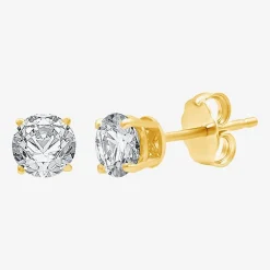 1 1/4 CT. T.W. Natural White Diamond 14K Gold 5.4mm Stud Earrings