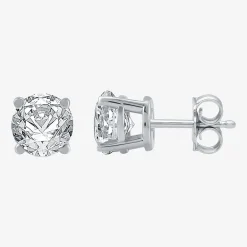 7/8 CT. T.W. Natural White Diamond 10K Gold Round Stud Earrings