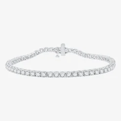 5 CT. T.W. Natural White Diamond 10K or 14K White or Yellow Gold 7.25 Inch Tennis Bracelet
