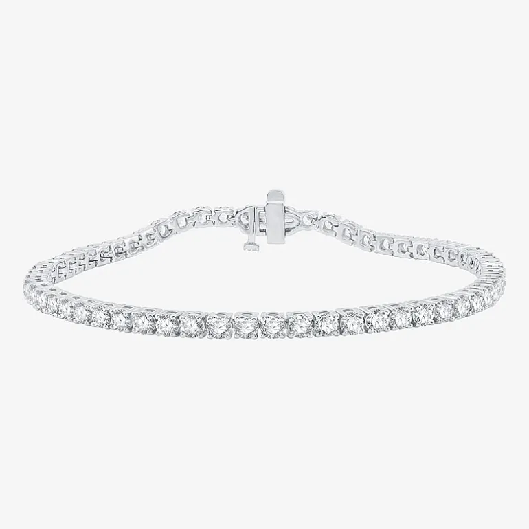 5 CT. T.W. Natural White Diamond 10K or 14K White or Yellow Gold 7.25 Inch Tennis Bracelet