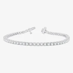 5 CT. T.W. Natural White Diamond 10K or 14K White or Yellow Gold 7.25 Inch Tennis Bracelet