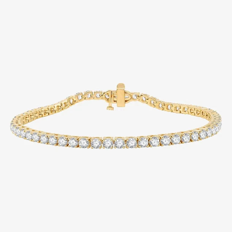 5 CT. T.W. Natural White Diamond 10K or 14K White or Yellow Gold 7.25 Inch Tennis Bracelet