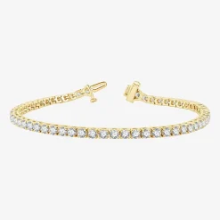 5 CT. T.W. Natural White Diamond 10K or 14K White or Yellow Gold 7.25 Inch Tennis Bracelet