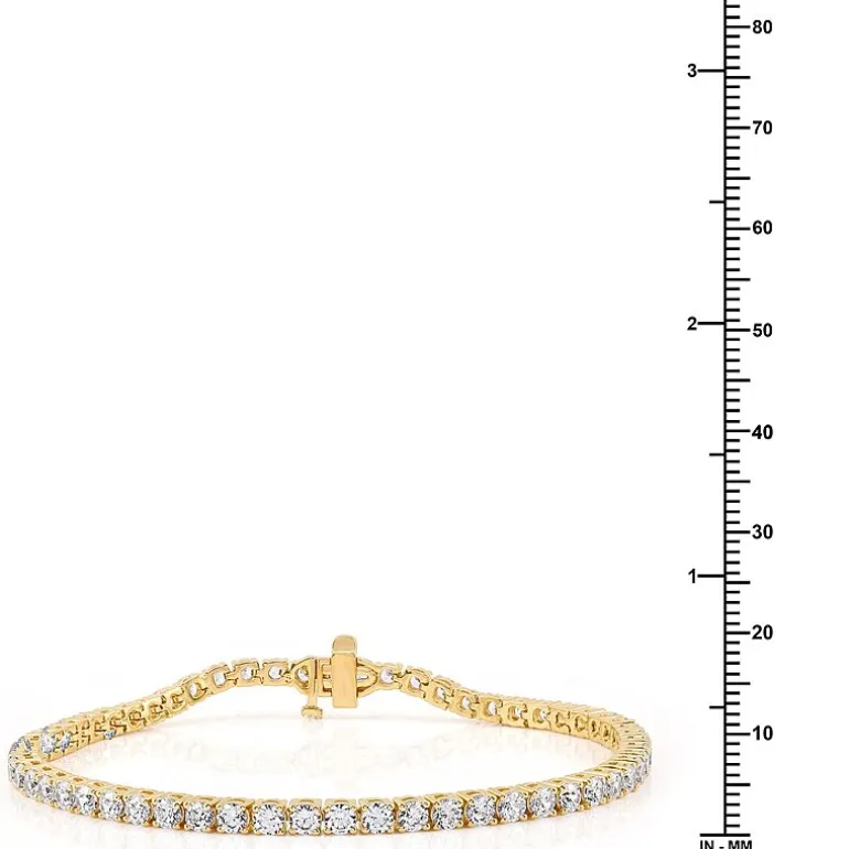 5 CT. T.W. Natural White Diamond 10K or 14K White or Yellow Gold 7.25 Inch Tennis Bracelet