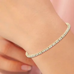 2 CT. T.W. Natural White Diamond 10K or 14K White or Yellow Gold 7.25 Inch Tennis Bracelet