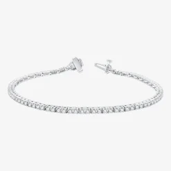 2 CT. T.W. Natural White Diamond 10K or 14K White or Yellow Gold 7.25 Inch Tennis Bracelet