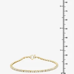 2 CT. T.W. Natural White Diamond 10K or 14K White or Yellow Gold 7.25 Inch Tennis Bracelet