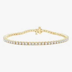 4 CT. T.W. Natural White Diamond 10K or 14K White or Yellow Gold 7.25 Inch Tennis Bracelet