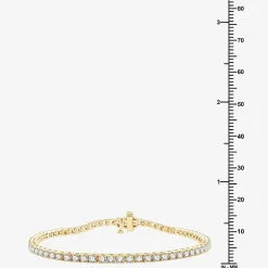 4 CT. T.W. Natural White Diamond 10K or 14K White or Yellow Gold 7.25 Inch Tennis Bracelet
