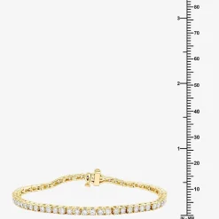 3 CT. T.W. Natural White Diamond 10K or 14K White or Yellow Gold 7.25 Inch Tennis Bracelet