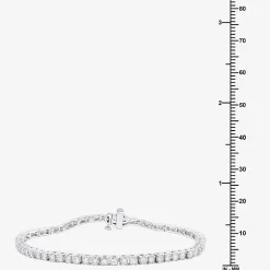 3 CT. T.W. Natural White Diamond 10K or 14K White or Yellow Gold 7.25 Inch Tennis Bracelet
