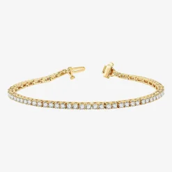 3 CT. T.W. Natural White Diamond 10K or 14K White or Yellow Gold 7.25 Inch Tennis Bracelet