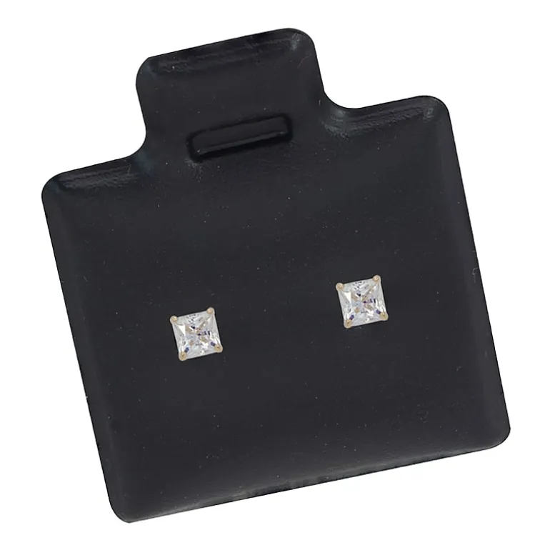 Cubic Zirconia 14K Gold 8mm Stud Earrings