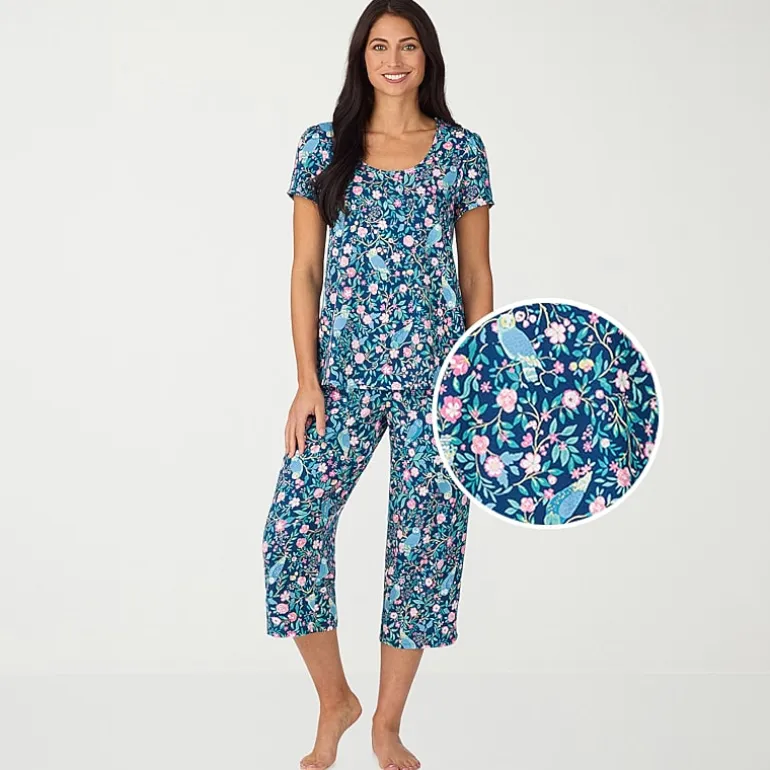 Cuddl Duds Womens Short Sleeve 2-pc. Pajama Set