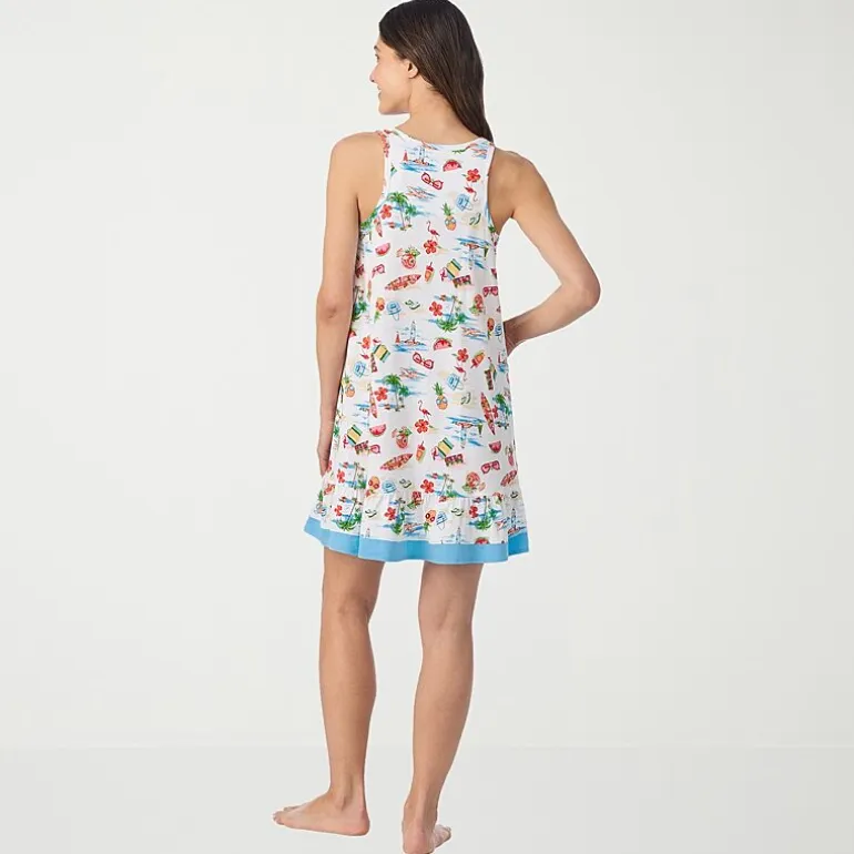 Cuddl Duds Womens Sleeveless Scoop Neck Chemise