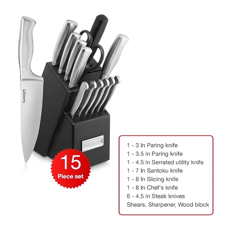 Cuisinart® Classic Stainless Steel 15-pc. Knife Block Set