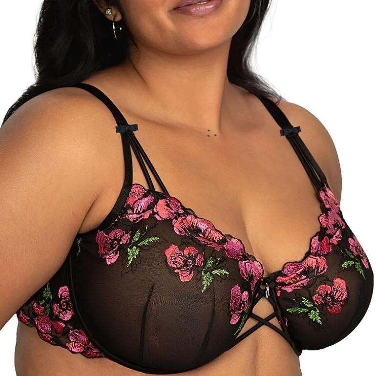 Curvy Couture Embroidery Unlined Balconette-1613