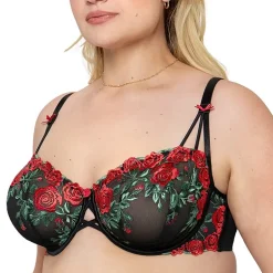 Curvy Couture Embroidery Unlined Balconette-1613