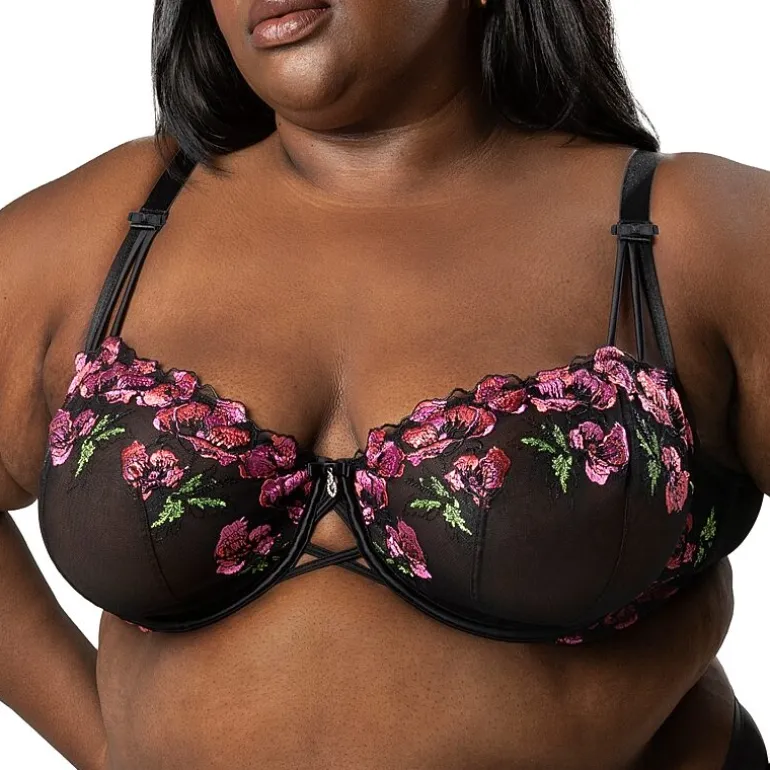 Curvy Couture Embroidery Unlined Balconette-1613