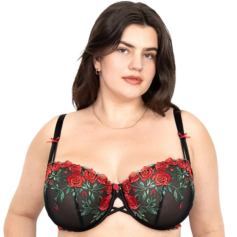Curvy Couture Embroidery Unlined Balconette-1613