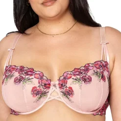 Curvy Couture Embroidery Unlined Balconette-1613