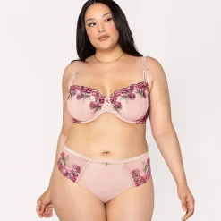 Curvy Couture Embroidery Unlined Balconette-1613