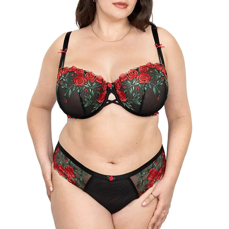 Curvy Couture Embroidery Unlined Balconette-1613