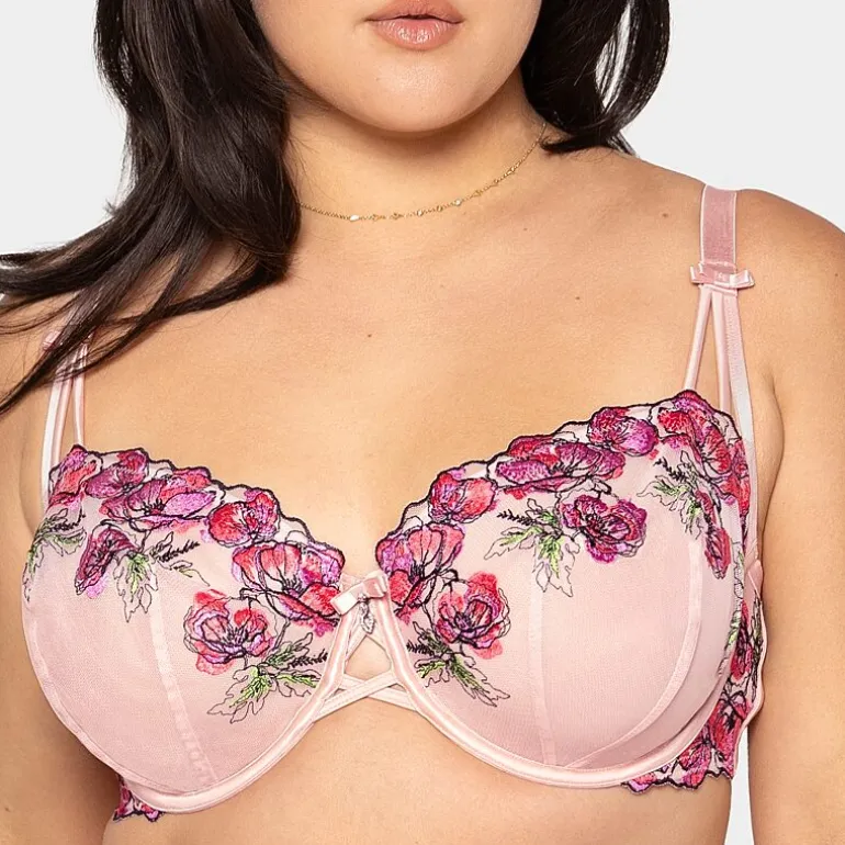 Curvy Couture Embroidery Unlined Balconette-1613