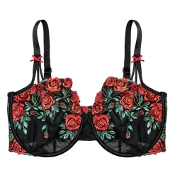 Curvy Couture Embroidery Unlined Balconette-1613