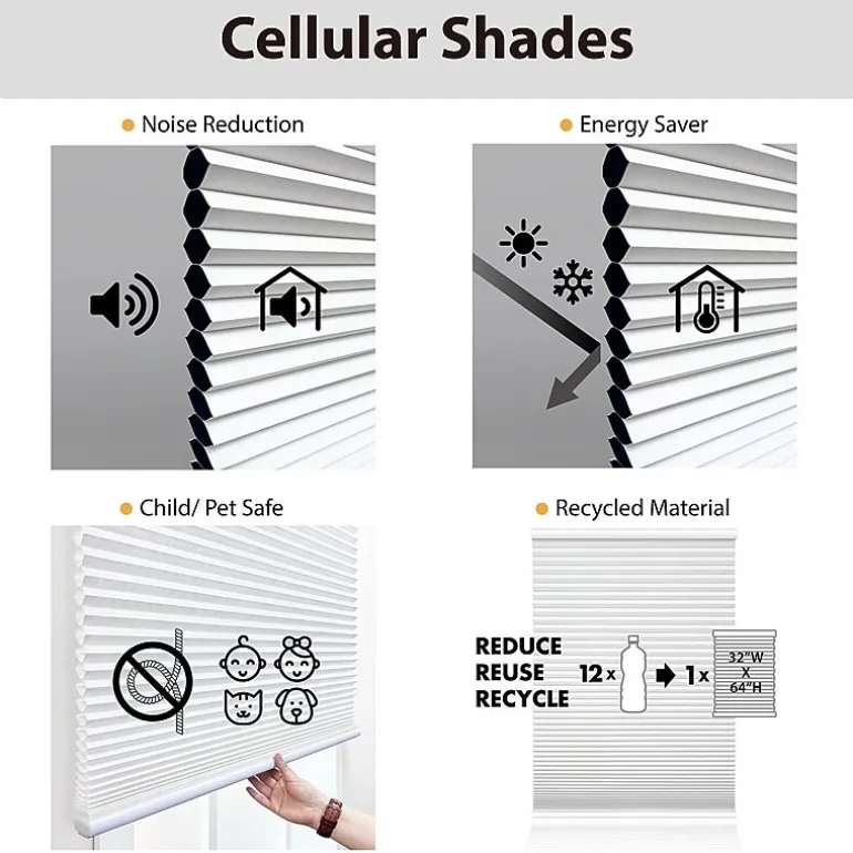 Cut-to-Width 1½" Cordless Blackout Cellular Shade