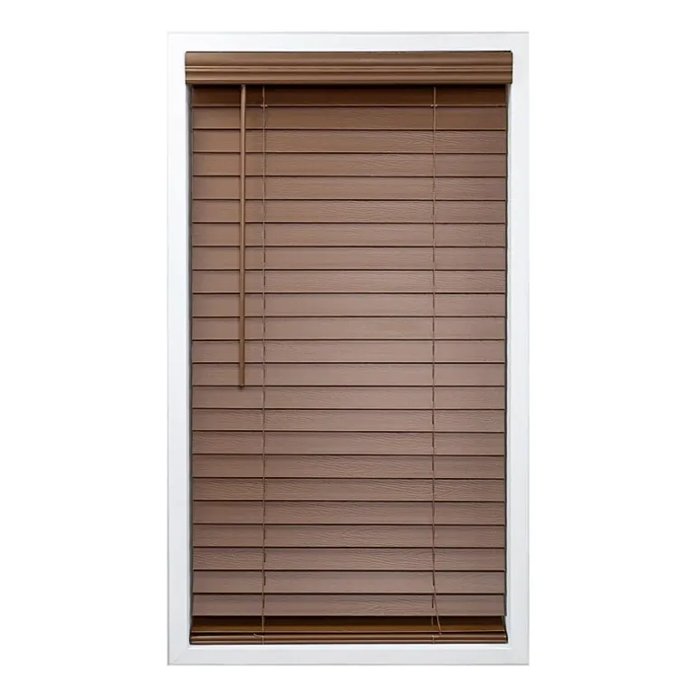Cut-to-Width 2" Cordless Faux-Wood Blinds