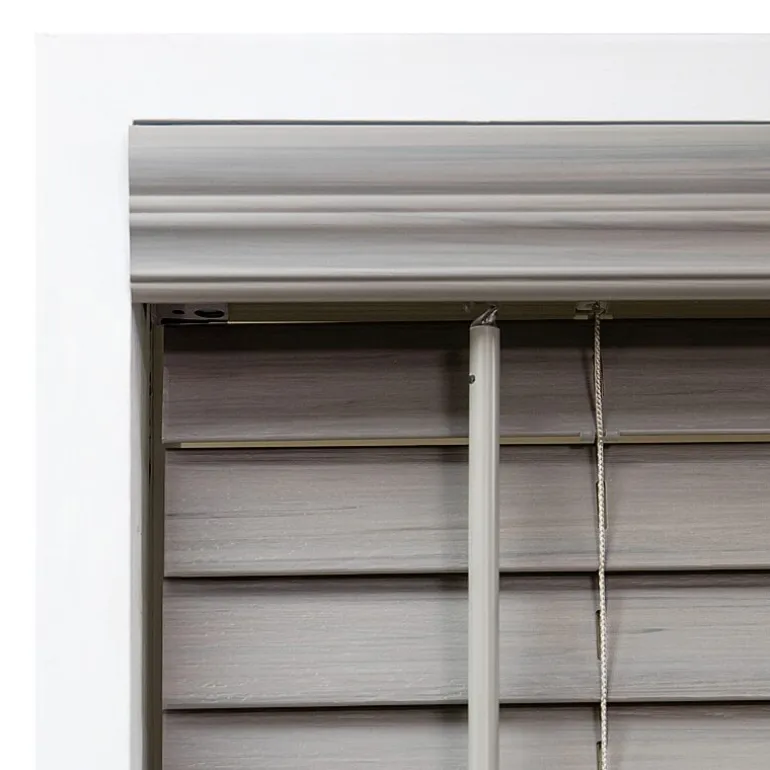 Cut-to-Width 2" Cordless Faux-Wood Blinds