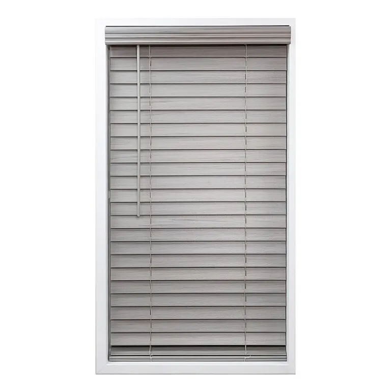 Cut-to-Width 2" Cordless Faux-Wood Blinds