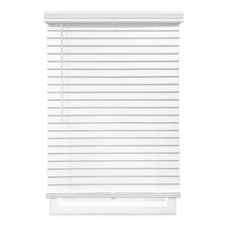 Cut-to-Width 2" Cordless Faux-Wood Blinds