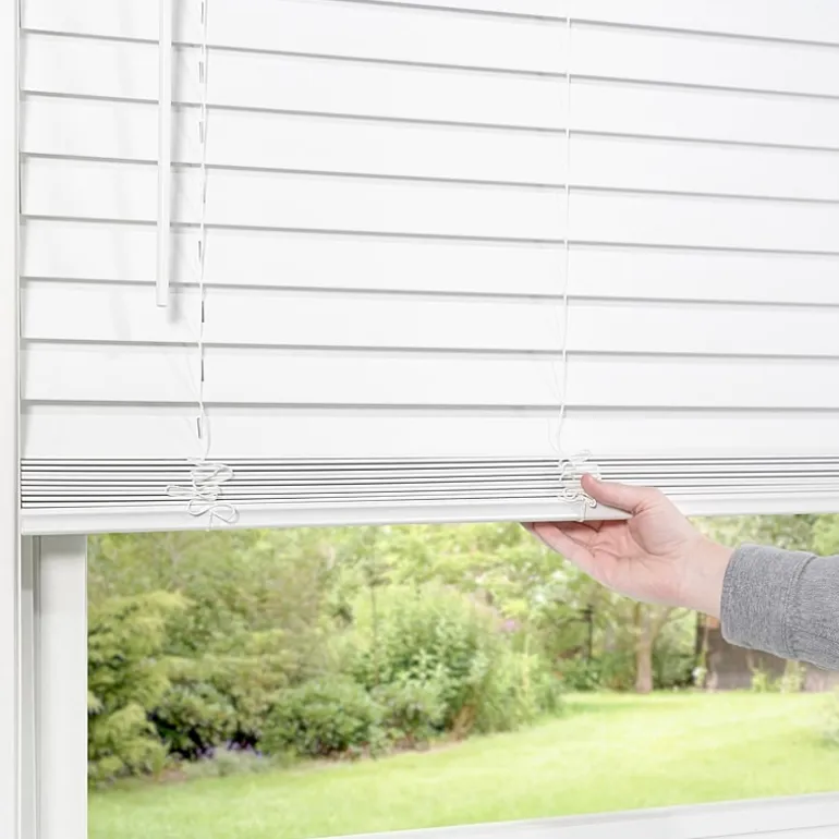 Cut-to-Width 2" Cordless Faux-Wood Blinds