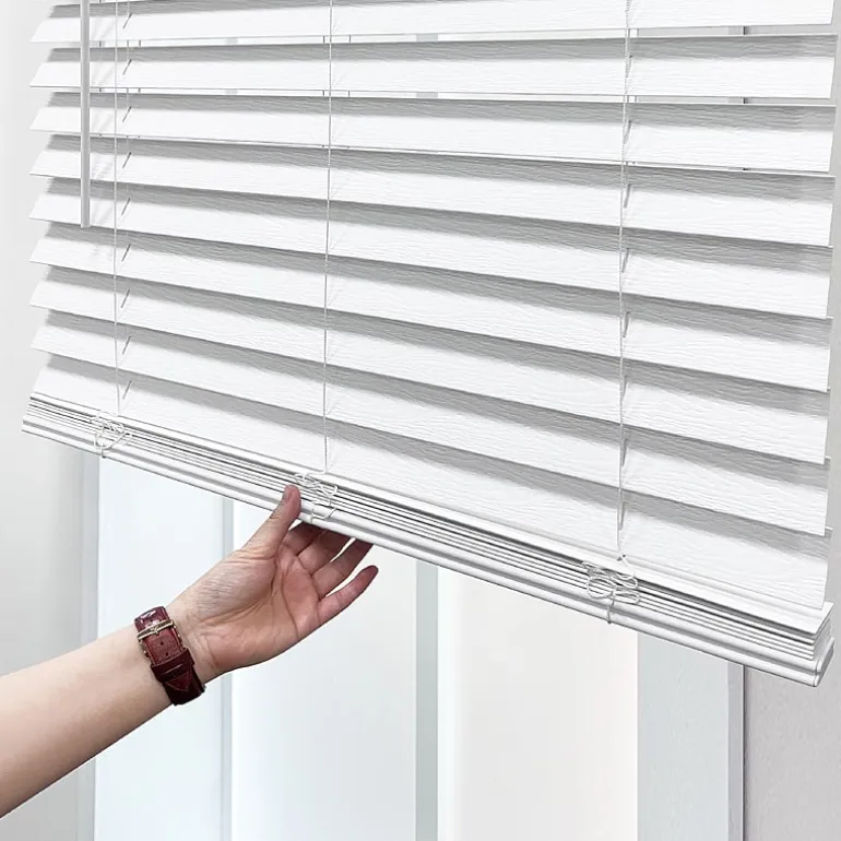 Cut-to-Width 2" Cordless Faux-Wood Blinds