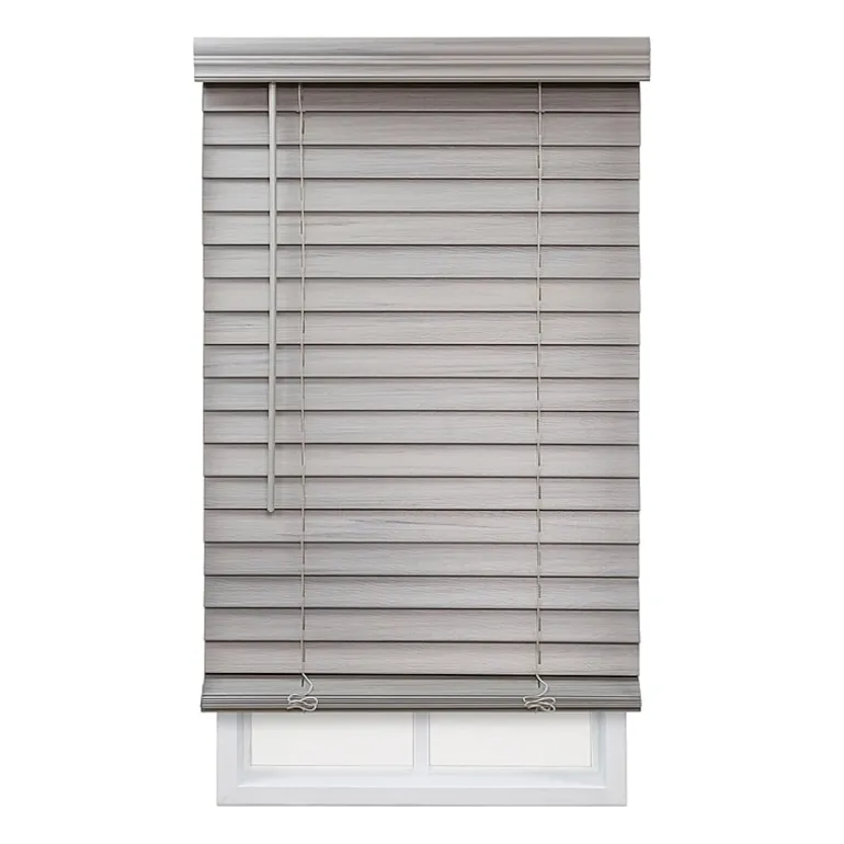 Cut-to-Width 2" Cordless Faux-Wood Blinds