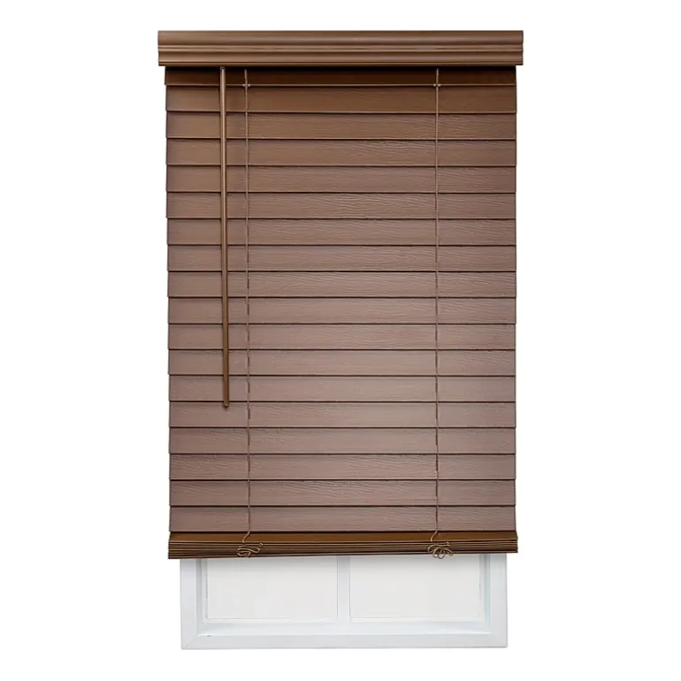 Cut-to-Width 2" Cordless Faux-Wood Blinds