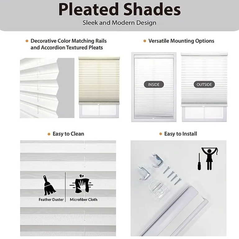 Cut-to-Width 1" Cordless Pleated Shade