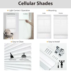 Cut-to-Width Cordless Top-Down Bottom-Up Light-Filtering Shade