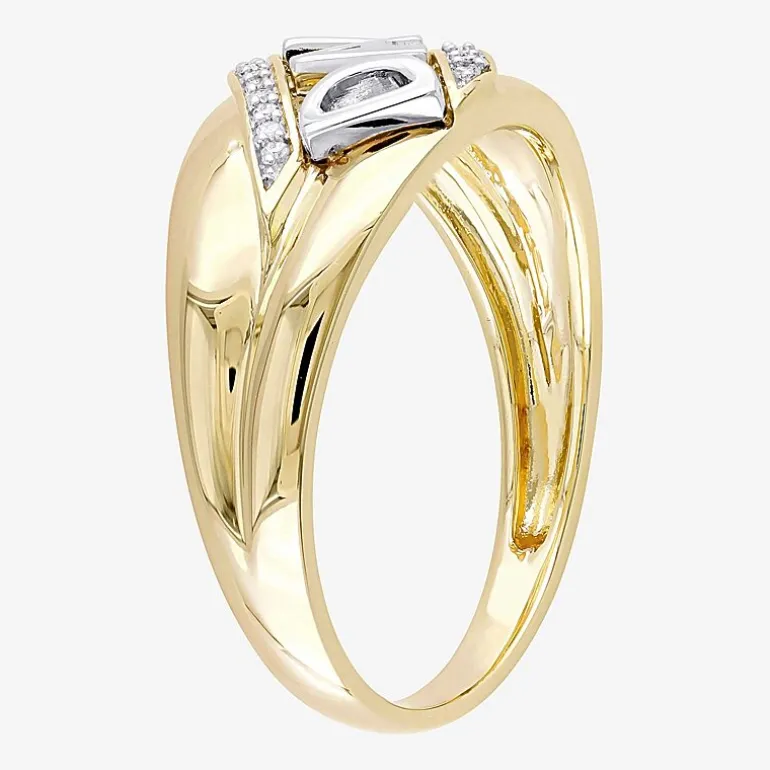 "Dad" Mens Diamond Accent Natural White Diamond 10K Gold Fashion Ring