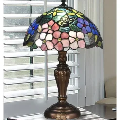 Dale Tiffany Kannon Peony Glass Table Lamp