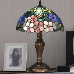 Dale Tiffany Kannon Peony Glass Table Lamp