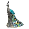 Dale Tiffany 15.5" Turquoise Kingsley Tiffany Peacock Glass Table Lamp