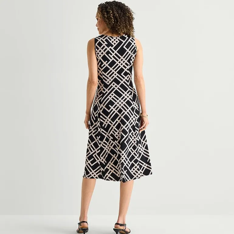 Danny & Nicole Womens Midi Geometric Jacket Dress
