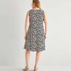 Danny & Nicole Womens Plus Abstract Jacket Dress