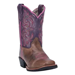 Dan Post Little & Big Kid Girls Majesty Stacked Heel Cowboy Boots