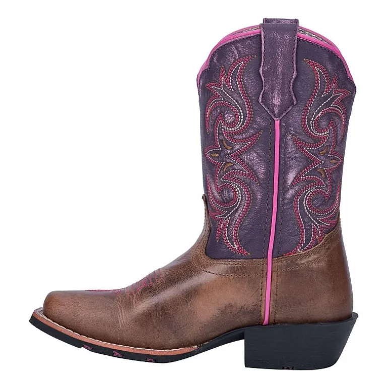 Dan Post Little & Big Kid Girls Majesty Stacked Heel Cowboy Boots