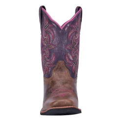 Dan Post Little & Big Kid Girls Majesty Stacked Heel Cowboy Boots